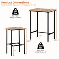 3-Piece Acacia Wood Patio Bar Set product image
