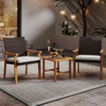 3-Piece Patio PE Wicker Furniture Set with Coffee Table product image