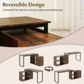 L-Shaped Desk with Power Outlet and Adjustable Shelf product image