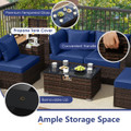 7-Piece Patio Furniture Set with 40,000 BTU Gas Fire Pit Table product image