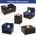 7-Piece Patio Furniture Set with 40,000 BTU Gas Fire Pit Table product image