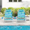 Folding Beach Chair with Cup Holder and Padded Headrest (2-Pack) product image