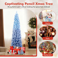 Snow-Flocked Christmas Tree with Warm White LED Lights  product image