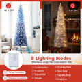 Snow-Flocked Christmas Tree with Warm White LED Lights  product image