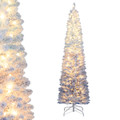 Snow-Flocked Christmas Tree with Warm White LED Lights  product image