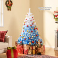 Pink and Blue Artificial Christmas Tree with Flocked Branch Tips product image