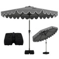 Ruffled Patio Umbrella with Base product image