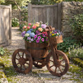 Rustic Wood Tricycle Planter (1- or 2-Pack) product image