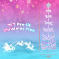 7ft Outdoor Spiral Pre-Lit Christmas Tree with LED Lights product image