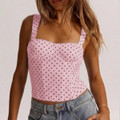 Women's Square Neck Polka Dot Corset Top product image