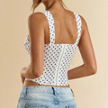 Women's Square Neck Polka Dot Corset Top product image