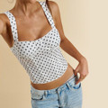 Women's Square Neck Polka Dot Corset Top product image