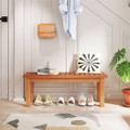 2-Person Outdoor Backless Bench With Slatted Top product image