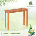 Outdoor Indoor Dining Table With Slatted Tabletop product image