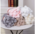 Cheer Collection Pom Pom Flannel Blanket product image