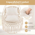 Macrame Swing Chair with Soft Cushions product image