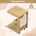 C-Shaped End Table with Adjustable Desktop (1- or 2-Pack) product image
