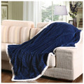 Sheradian Reversible Corduroy-Pattern Sherpa Throw Blanket product image