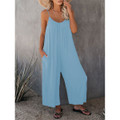 Loose Wide-Leg Romper with Pockets product image