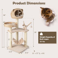 Modern Cat Tree with Natural Sisal Scratching Posts product image