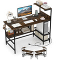 48” Computer Desk with Power Outlets & Storage Shelves product image