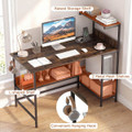 48” Computer Desk with Power Outlets & Storage Shelves product image