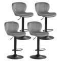 Bar Stool Set with Velvet Backrests and Padded Seats (Set of 2 or 4) product image