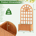 Wooden Raised Garden Bed with Trellis (1 or 2-Pack) product image
