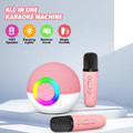 Portable Mini Karaoke Machine for Kids, Bluetooth Speaker with Wireless Microphone,MP3 Player,Perfect for Birthday and Family Parties(2 Mic) product image
