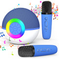 Portable Mini Karaoke Machine for Kids, Bluetooth Speaker with Wireless Microphone,MP3 Player,Perfect for Birthday and Family Parties(2 Mic) product image