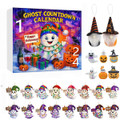 Halloween CountDown Advent Calendar with Ghost Gnome Pumpkin Plush Toys Dolls Pendants Ornaments For Indoor Outdoor Home Party Decoration product image