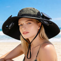 Wide Brim Sun Hat with Dual Cooling Fans product image