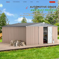 14' x 12' Metal Outdoor Large Steel Storage Sheds  product image