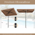 Rectangular Outdoor Balcony Umbrella product image