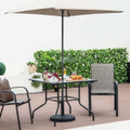 35'' Patio Dining Table with Tempered Glass Top product image