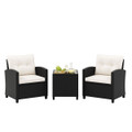 Black Rattan Patio Furniture Set (3 Pieces) product image