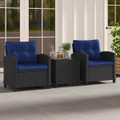 Black Rattan Patio Furniture Set (3 Pieces) product image