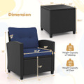 Black Rattan Patio Furniture Set (3 Pieces) product image