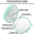 Lucky Cat Portable Personal Fan and Handheld Make Up Mirror product image