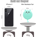 Lucky Cat Portable Personal Fan and Handheld Make Up Mirror product image