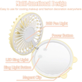 Lucky Cat Portable Personal Fan and Handheld Make Up Mirror product image