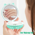 Lucky Cat Portable Personal Fan and Handheld Make Up Mirror product image