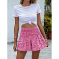 Women's Floral Print Shirred Wide Leg Shorts product image