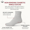 Cotton Non-Binding Diabetic & Circulatory Quarter Socks (12-Pairs) product image