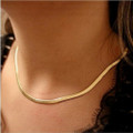 14K-Gold-Plated Flat Herringbone Chain product image