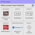 HP 17.3" Laptop Ryzen 5 7520U, 16GB, 512GB SSD, Win 11 H (2025) product image