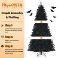 Goplus Black  Christmas Tree with Purple LED Lights ( 7 feet) product image