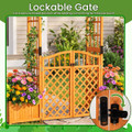 Gated Garden Arbor with Planter Boxes product image