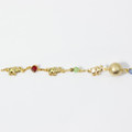 18K-Gold-Filled Multi-Color Lucky Elephant Ball Anklet  product image