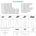 Metal Garment Rack with Hanging Rod and 5 Mesh Shelves product image